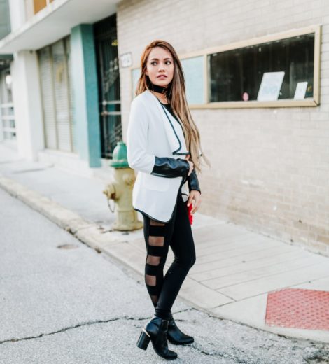 White & Leather ft. SheIn